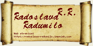 Radoslava Radumilo vizit kartica